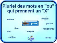 Jeux en ligne gratuit - pluriel des mots en "ou" qui prennent un "x"