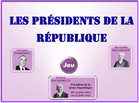 Jeux en ligne gratuit - Les Présidents des 5 Républiques françaises