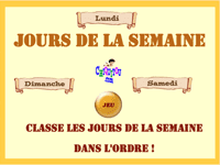 Jeux en ligne gratuit - classe les jours de la semaine